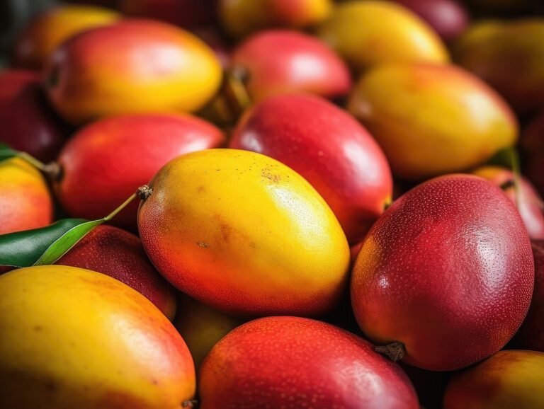 A basket full of mangoes