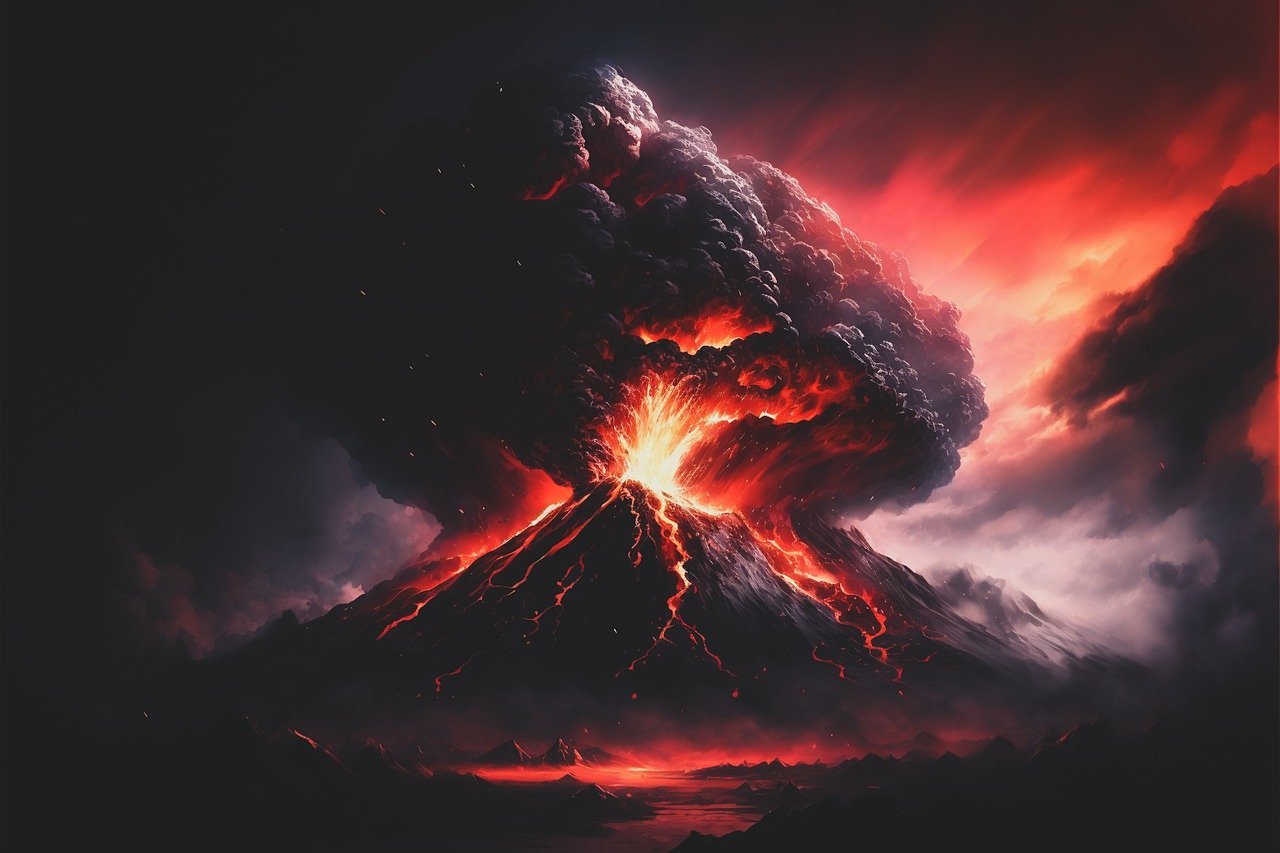 Volcano eruption